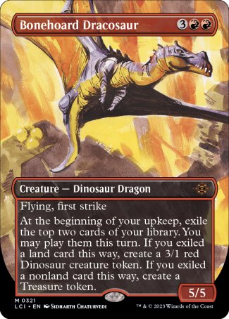 Bonehoard Dracosaur proxy card MTG The Lost Caverns of Ixalan