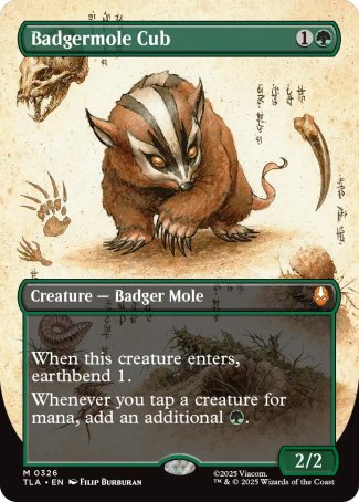 Badgermole Cub proxy card MTG Avatar: The Last Airbender
