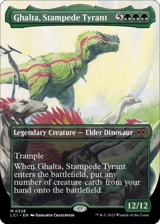 Ghalta, Stampede Tyrant proxy card MTG The Lost Caverns of Ixalan