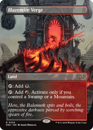 Blazemire Verge proxy card MTG Duskmourn: House of Horror