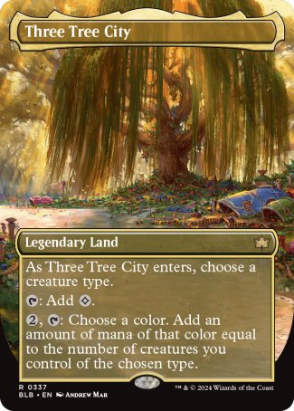 Three Tree City proxy card MTG Bloomburrow