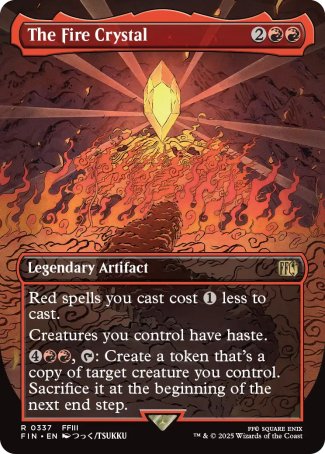 The Fire Crystal proxy card MTG Final Fantasy