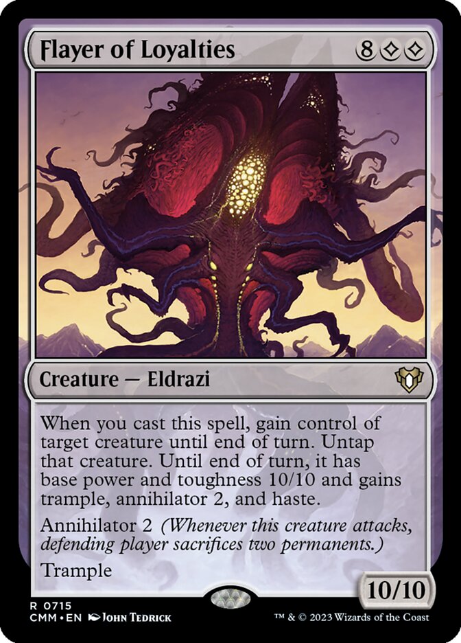 Flayer of Loyalties MTG proxy card