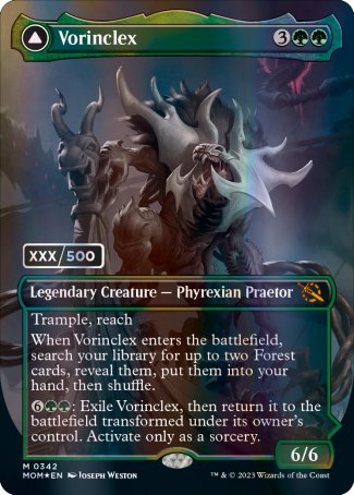 Vorinclex // The Grand Evolution proxy card MTG March of the Machine