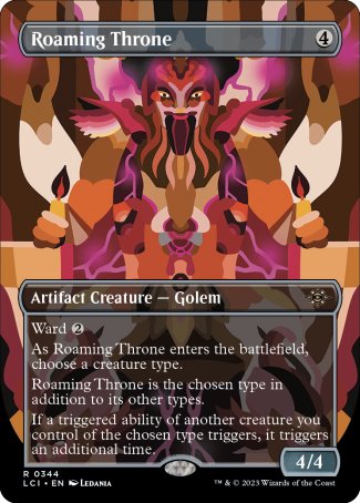 Roaming Throne proxy card MTG The Lost Caverns of Ixalan
