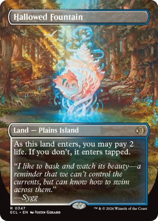 Hallowed Fountain // Hallowed Fountain proxy card MTG Lorwyn Eclipsed
