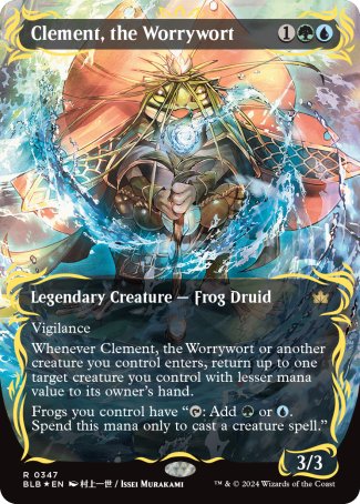 Clement, the Worrywort proxy card MTG Bloomburrow