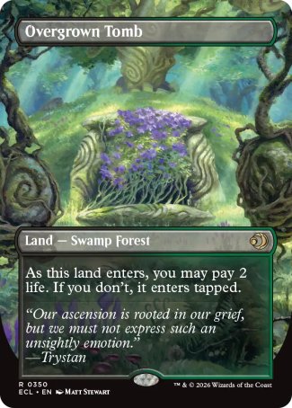 Overgrown Tomb // Overgrown Tomb proxy card MTG Lorwyn Eclipsed