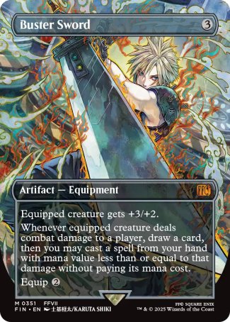 Buster Sword proxy card MTG Final Fantasy