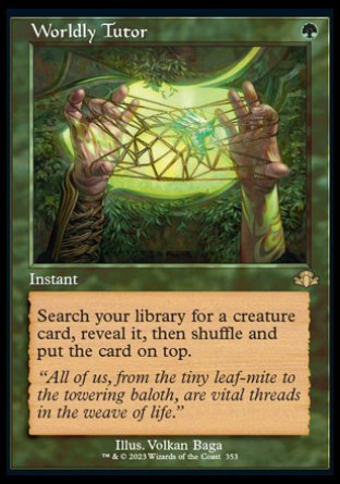 Worldly Tutor proxy card MTG Dominaria Remastered