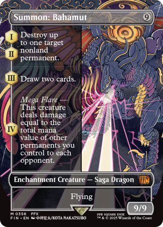 Summon: Bahamut proxy card MTG Final Fantasy