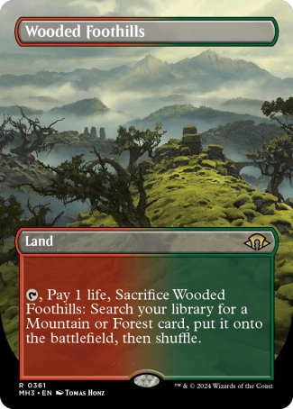 Wooded Foothills proxy card MTG Modern Horizons 3