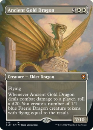 Ancient Gold Dragon proxy card MTG Commander Legends: Battle for Baldur's Gate