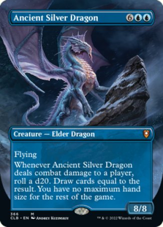 Ancient Silver Dragon proxy card MTG Commander Legends: Battle for Baldur's Gate