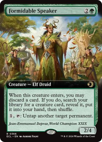 Formidable Speaker proxy card MTG Lorwyn Eclipsed