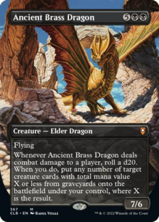 Ancient Brass Dragon proxy card MTG Commander Legends: Battle for Baldur's Gate