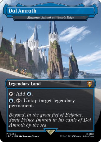 Dol Amroth // Minamo, School at Water's Edge proxy card MTG Tales of Middle-earth Commander