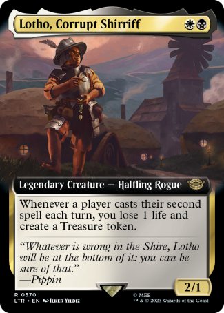 Lotho, Corrupt Shirriff proxy card MTG The Lord of the Rings: Tales of Middle-earth