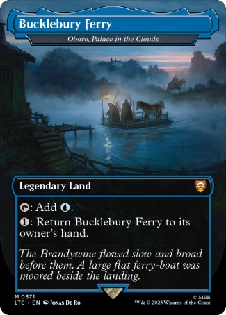 Bucklebury Ferry // Oboro, Palace in the Clouds proxy card MTG Tales of Middle-earth Commander