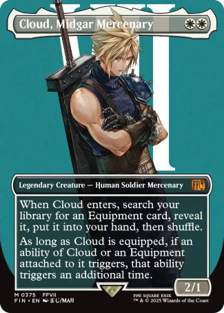 Cloud, Midgar Mercenary proxy card MTG Final Fantasy