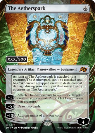 The Aetherspark proxy card MTG Aetherdrift