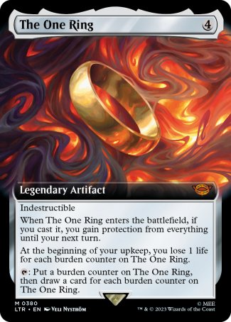 The One Ring proxy card MTG The Lord of the Rings: Tales of Middle-earth