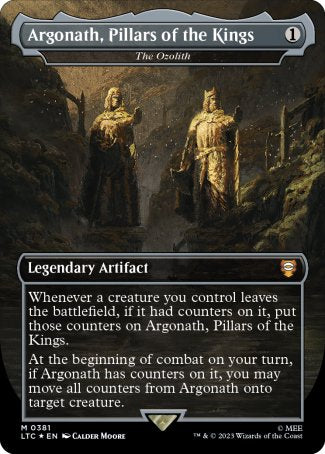 Argonath, Pillars of the Kings // The Ozolith proxy card MTG Tales of Middle-earth Commander