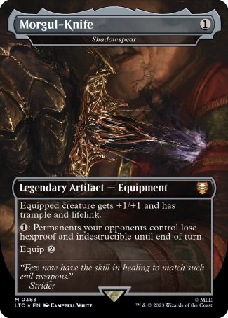 Morgul-Knife // Shadowspear proxy card MTG Tales of Middle-earth Commander
