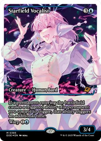 Starfield Vocalist proxy card MTG Edge of Eternities