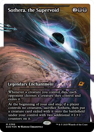 Sothera, the Supervoid proxy card MTG Edge of Eternities