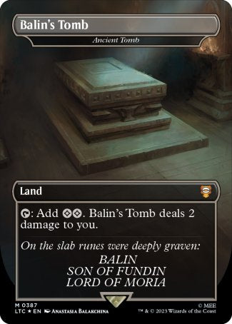 Balin's Tomb // Ancient Tomb proxy card MTG Tales of Middle-earth Commander