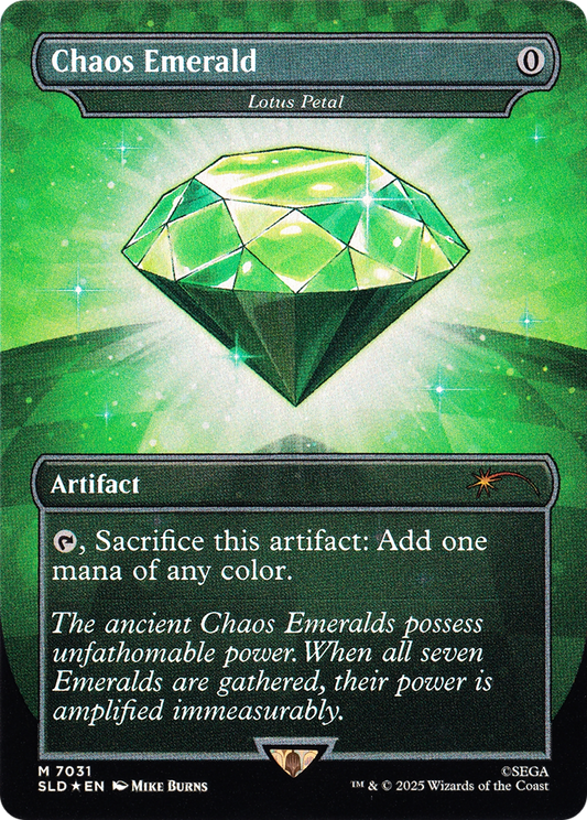 Lotus Petal “Chaos Emerald” MTG proxy card