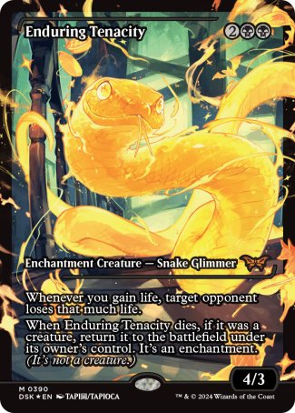 Enduring Tenacity proxy card MTG Duskmourn: House of Horror