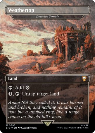 Weathertop // Deserted Temple proxy card MTG Tales of Middle-earth Commander