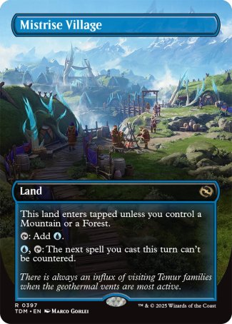 Mistrise Village proxy card MTG Tarkir: Dragonstorm