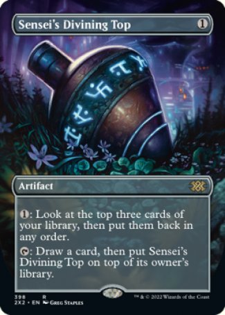 Sensei's Divining Top proxy card MTG Double Masters 2022