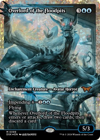 Overlord of the Floodpits proxy card MTG Duskmourn: House of Horror