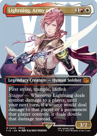 Lightning, Army of One proxy card MTG Final Fantasy