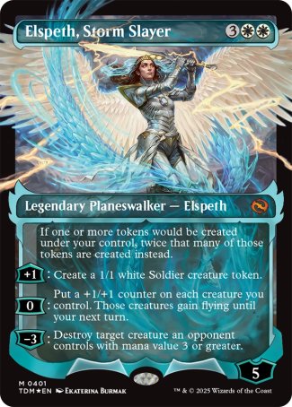 Elspeth, Storm Slayer proxy card MTG Tarkir: Dragonstorm