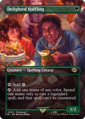 Delighted Halfling proxy card MTG The Lord of the Rings: Tales of Middle-earth
