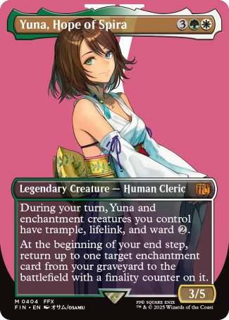Yuna, Hope of Spira proxy card MTG Final Fantasy
