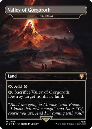 Valley of Gorgoroth // Wasteland proxy card MTG Tales of Middle-earth Commander