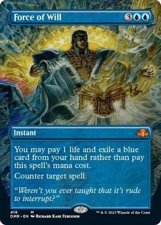 Force of Will proxy card MTG Dominaria Remastered