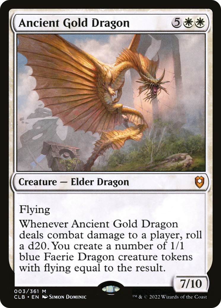 Ancient Gold Dragon MTG proxy card
