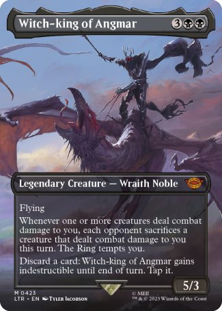 Witch-king of Angmar proxy card MTG The Lord of the Rings: Tales of Middle-earth