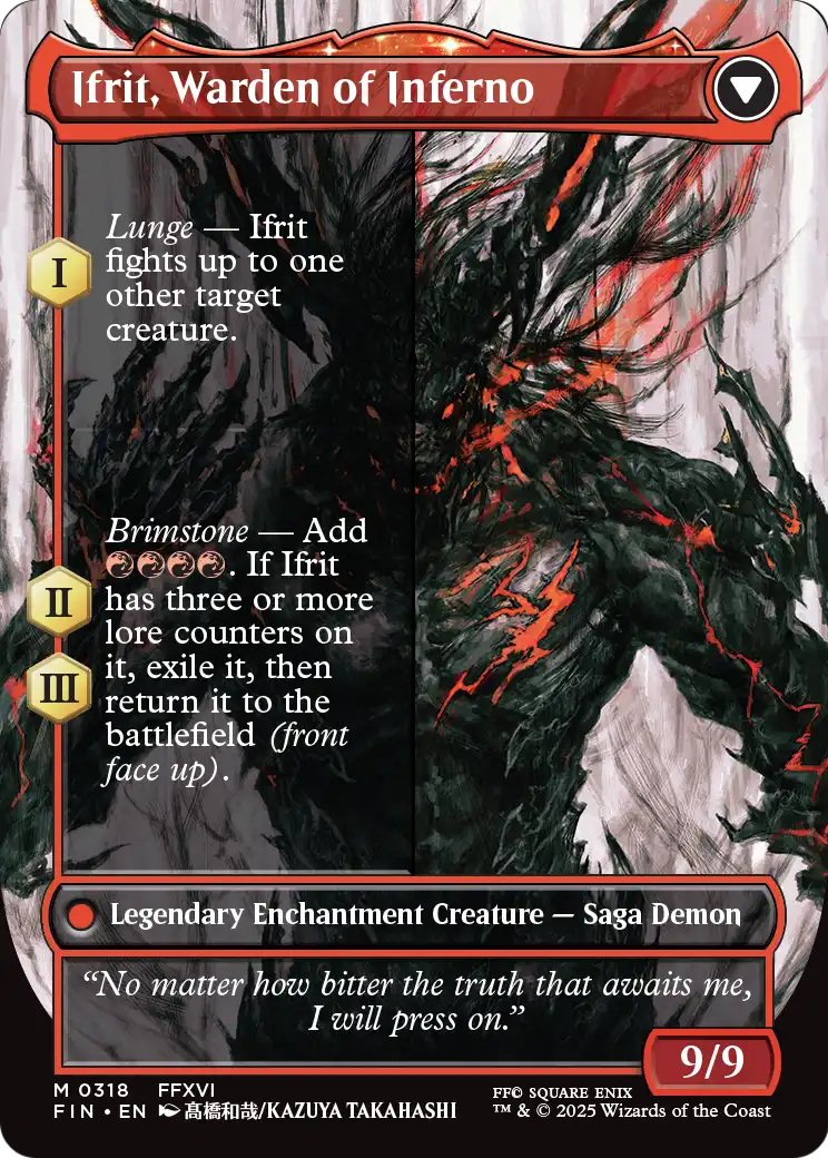Ifrit, Warden of Inferno - back face MTG proxy card