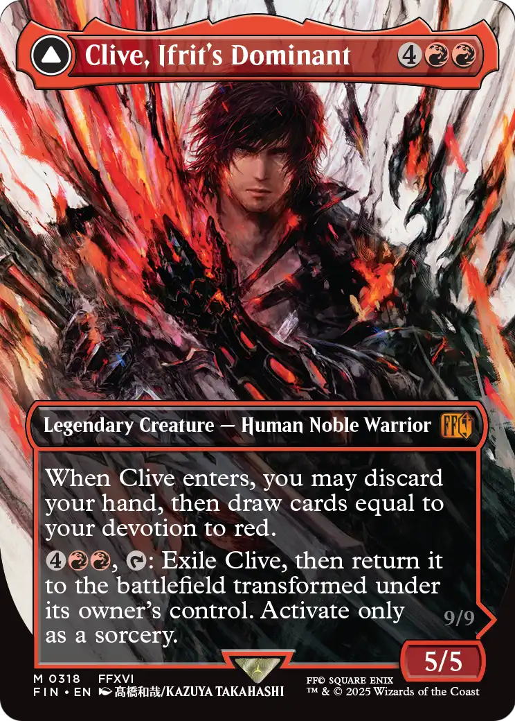 Clive, Ifrit's Dominant // Ifrit, Warden of Inferno MTG proxy card