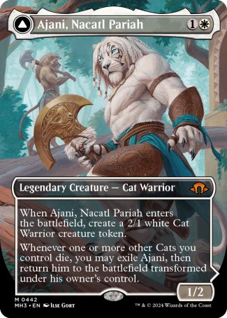 Ajani, Nacatl Pariah // Ajani, Nacatl Avenger proxy card MTG Modern Horizons 3