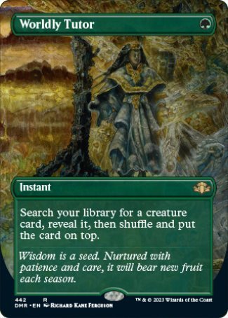Worldly Tutor proxy card MTG Dominaria Remastered