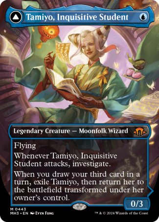 Tamiyo, Inquisitive Student // Tamiyo, Seasoned Scholar proxy card MTG Modern Horizons 3